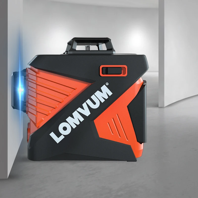 LOMVUM 3D лазерный уровень 12 линий 360 вертикальный горизонтальный зеленый светильник Настенный штатив