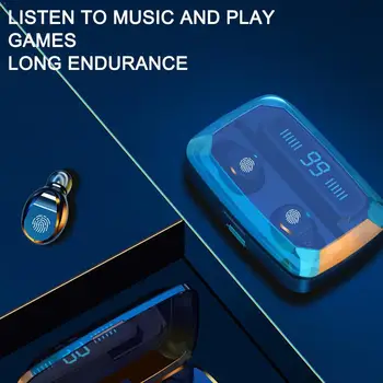 

Wireless TWS Bluetooth5.0 earphone HiFi Waterproof For sports Touch Control game IPX7 Headset earbuds Q9F3