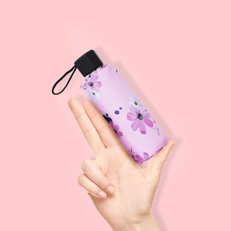 

Fashion Mini Pocket Umbrella Ladies UV protection 5 Fold Umbrella Portable Waterproof Travel Rain Umbrella Light Folding Umbrell