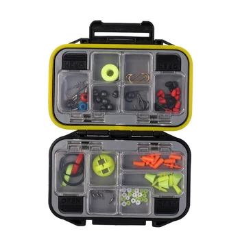 

12 Compartments Fishing Tackle Box with Tackle Rock Fishing Accessory Black