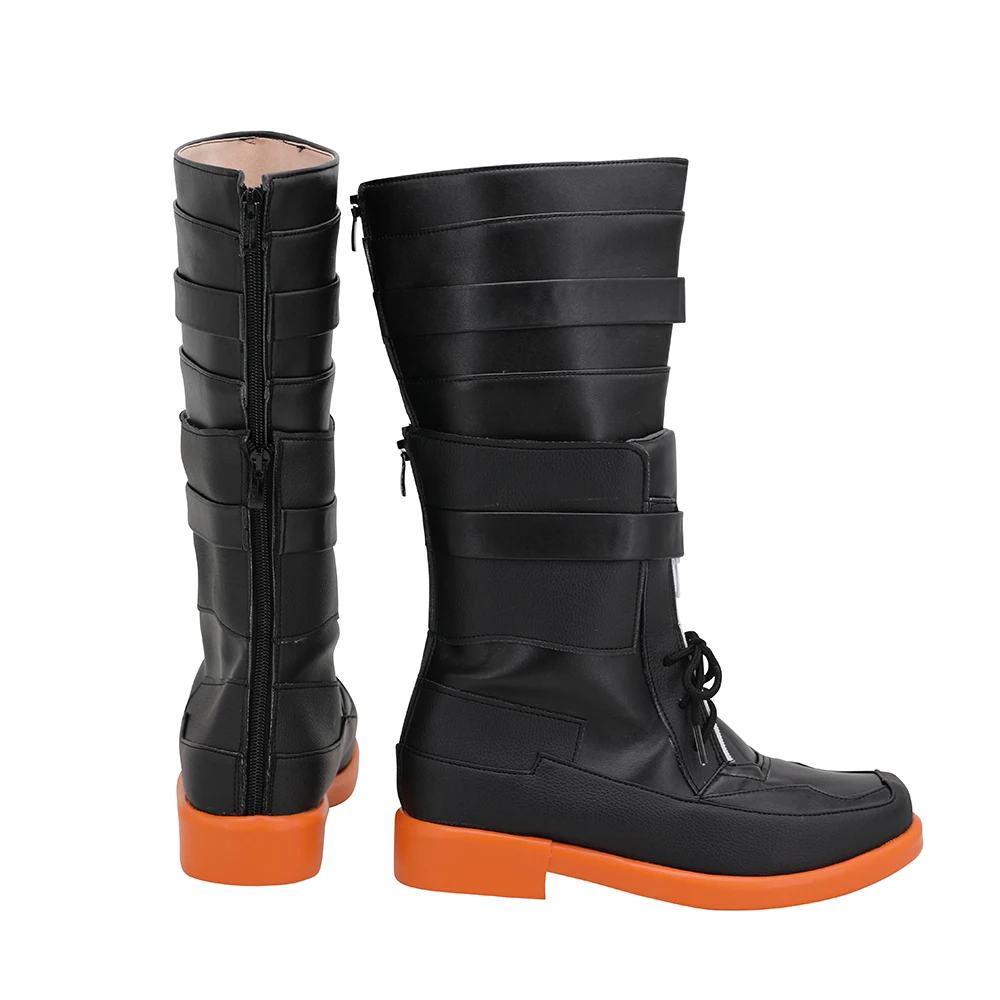 Game Arknights Hung Cosplay Boots Black Leather Shoes Custom Made Any Size for Unisex (3)