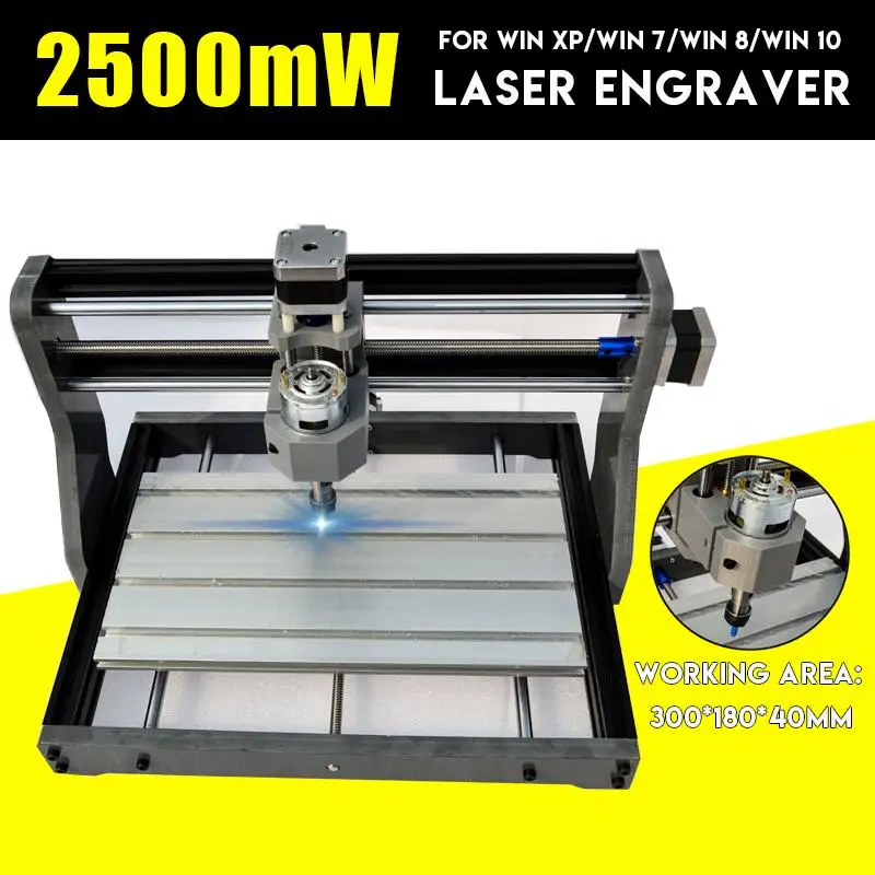 

CNC 3018 2.5W Laser Engraver Machine Wood CNC Router Machine DIY Hobby Cutting Tools Engraving Machine for Wood P Mini Engraver