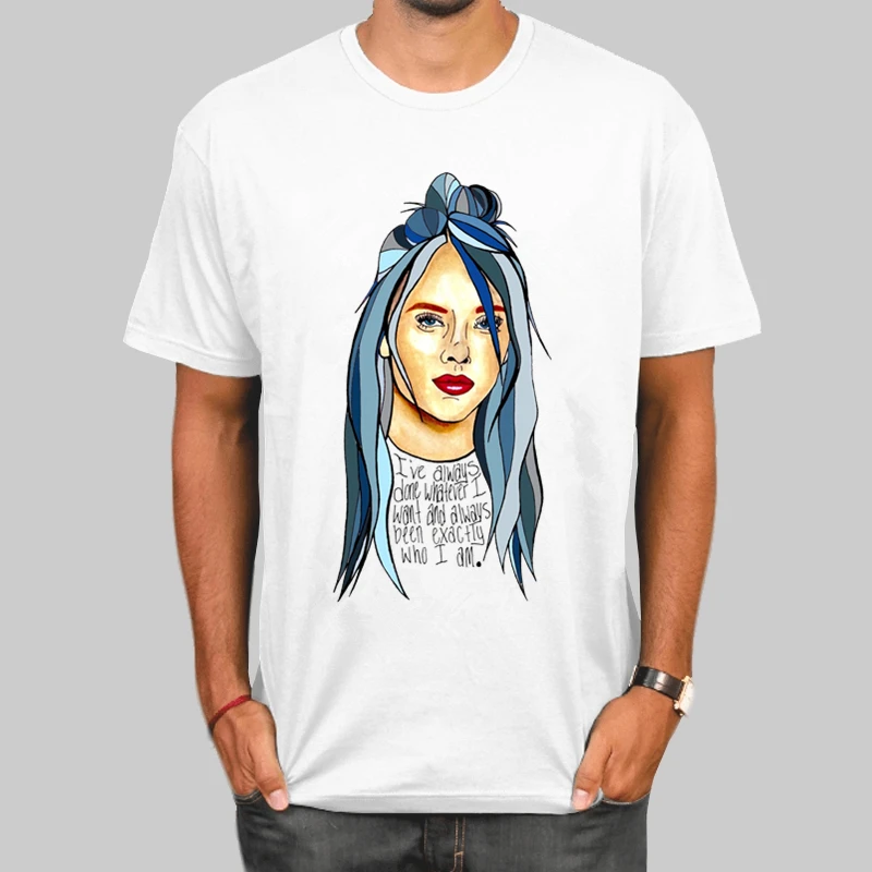 R Billie Eilish мужские футболки с круглым вырезом и принтом, модные мужские и женские топы, футболка с коротким рукавом, футболка унисекс - Цвет: R