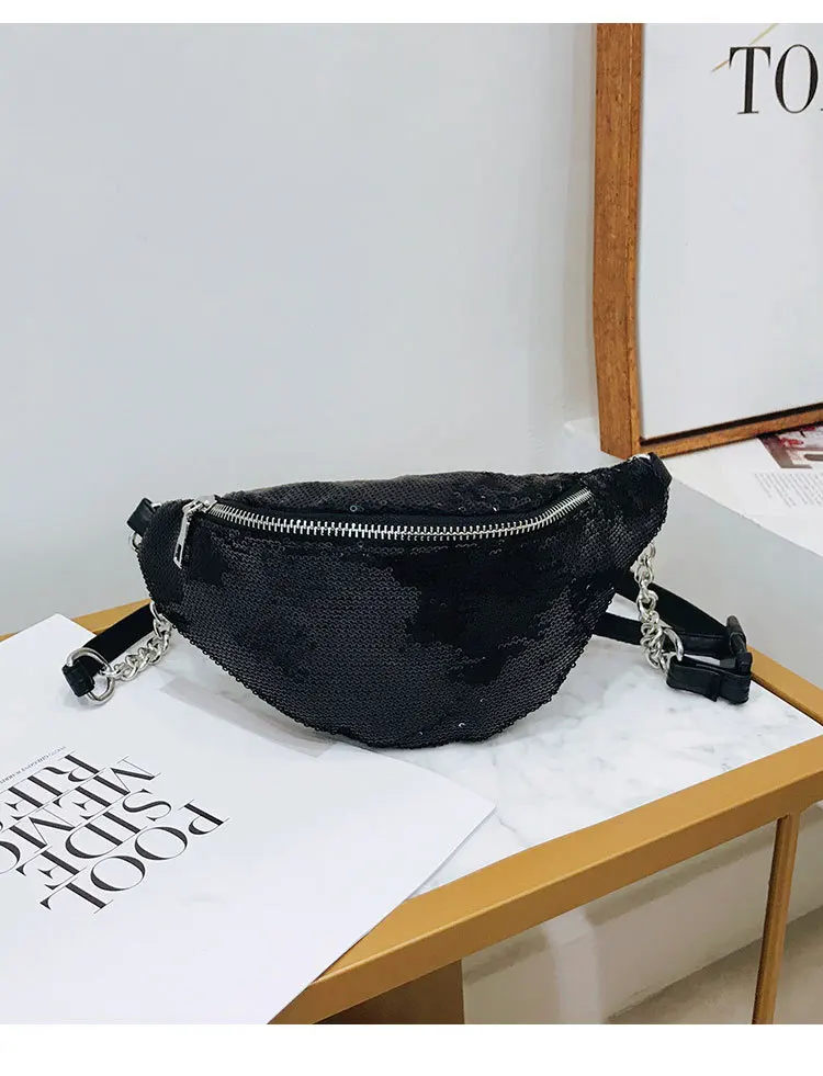 New Style Korean-style Sequin Running Bag WOMEN'S Multi-functional Outdoor Travel Sports Running Bag
