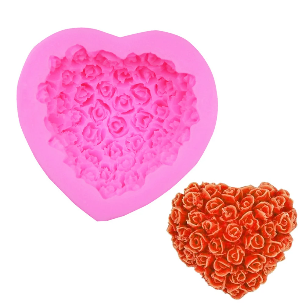 3 D Heart Shape Baking Cake Molds Chocolate Ice Cream Sweet Candy Mold Lovely Flower | Дом и сад