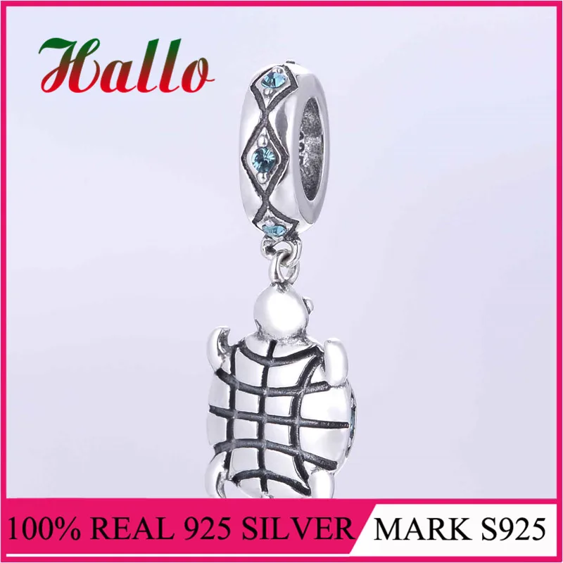 Fit бренд Шарм браслет Azul черепаха кулон с подвеской 925 пробы серебряные подвески Ювелирное Украшение Berloque