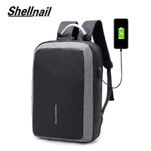 Shellnail, мужские сумки, Противоугонный рюкзак, новинка, для ноутбука, Usb, Зарядные рюкзаки, водонепроницаемый рюкзак, сумки для деловых поездок