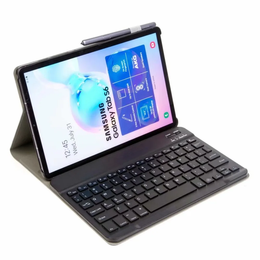 Чехол для Samsung Galaxy Tab S6 10,5 Клавиатура чехол T860 T865 SM-T860 чехол Русский Испанский Английский Bluetooth клавиатура чехол