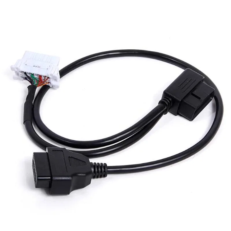Супер Мини ELM327 OBD OBDII OBD2 16Pin соединительный кабель 16 Pin удлинитель штекер-женский автомобильный диагностический y-удлинитель адаптер Локоть - Цвет: Красный