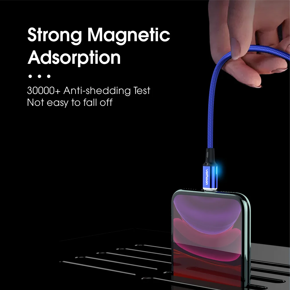 Магнитный usb-кабель votoon для быстрой зарядки, кабель Micro USB type-C для iphone 11Pro Xs, Магнитный зарядный кабель для мобильного телефона, usb-шнур