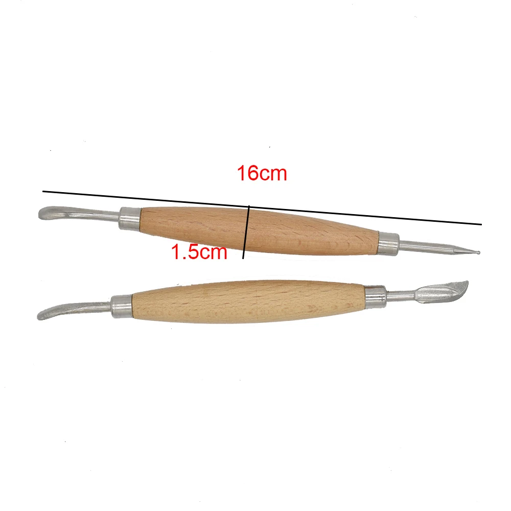 Leather Caving Tool Point Stylus Splicing Spoon Balls Embossing Press Leathercraft Diy Design Art Modeling Working Tools Set