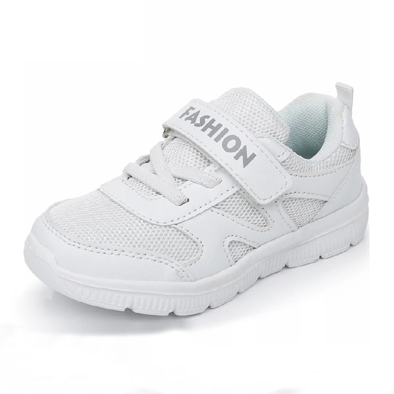 Kids White Fashion Sneakers