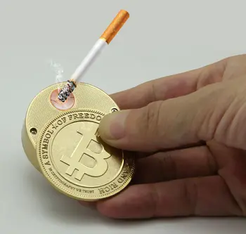

2020 New Mini Bitcoin Shape Electronic lighter Portable USB Rechargeable Cigarette Lighter