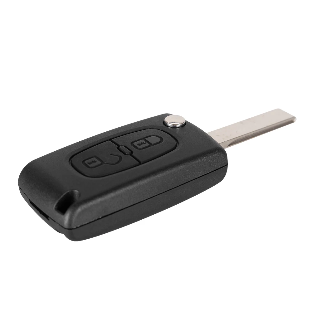 KEYYOU 2 кнопки дистанционного складной Автомобильный ключ для PEUGEOT 407 408 307 308 107 207 Fob 433 МГц ID46 чип с HU83 Blade CE0536 Автомобильный ключ