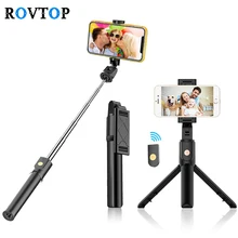 Rovtop Bluetooth 4,0 селфи палка мини штатив для iPhone Android телефон складной ручной монопод затвора дистанционного управления Z2