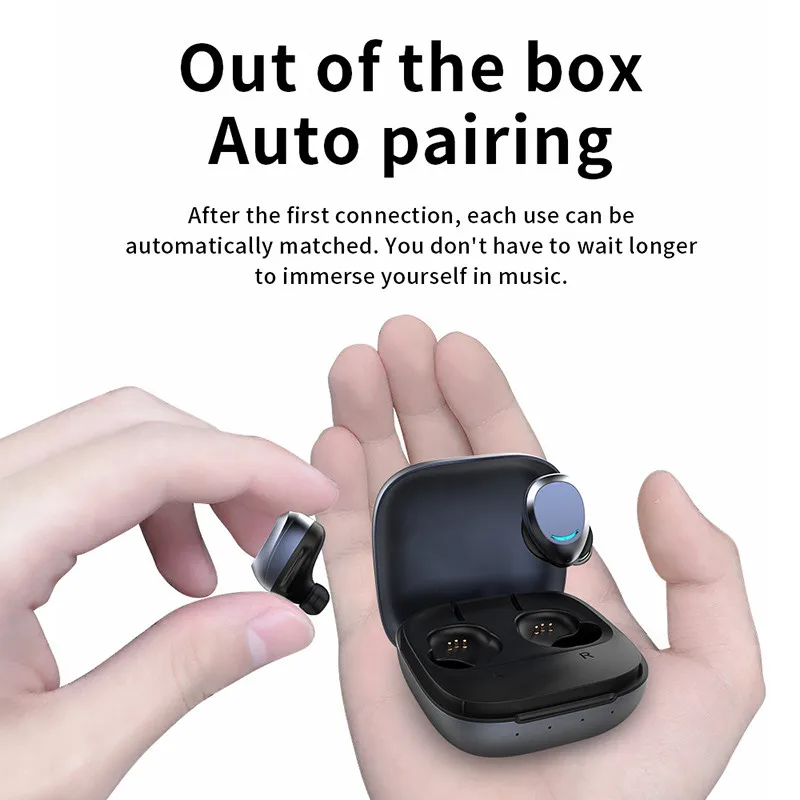 

U9 TWS Wireless Earbuds Bluetooth 5.0 Earphone Binaural Noise Cancelling Hifi Headset Touch Control Earphones with Charging Box