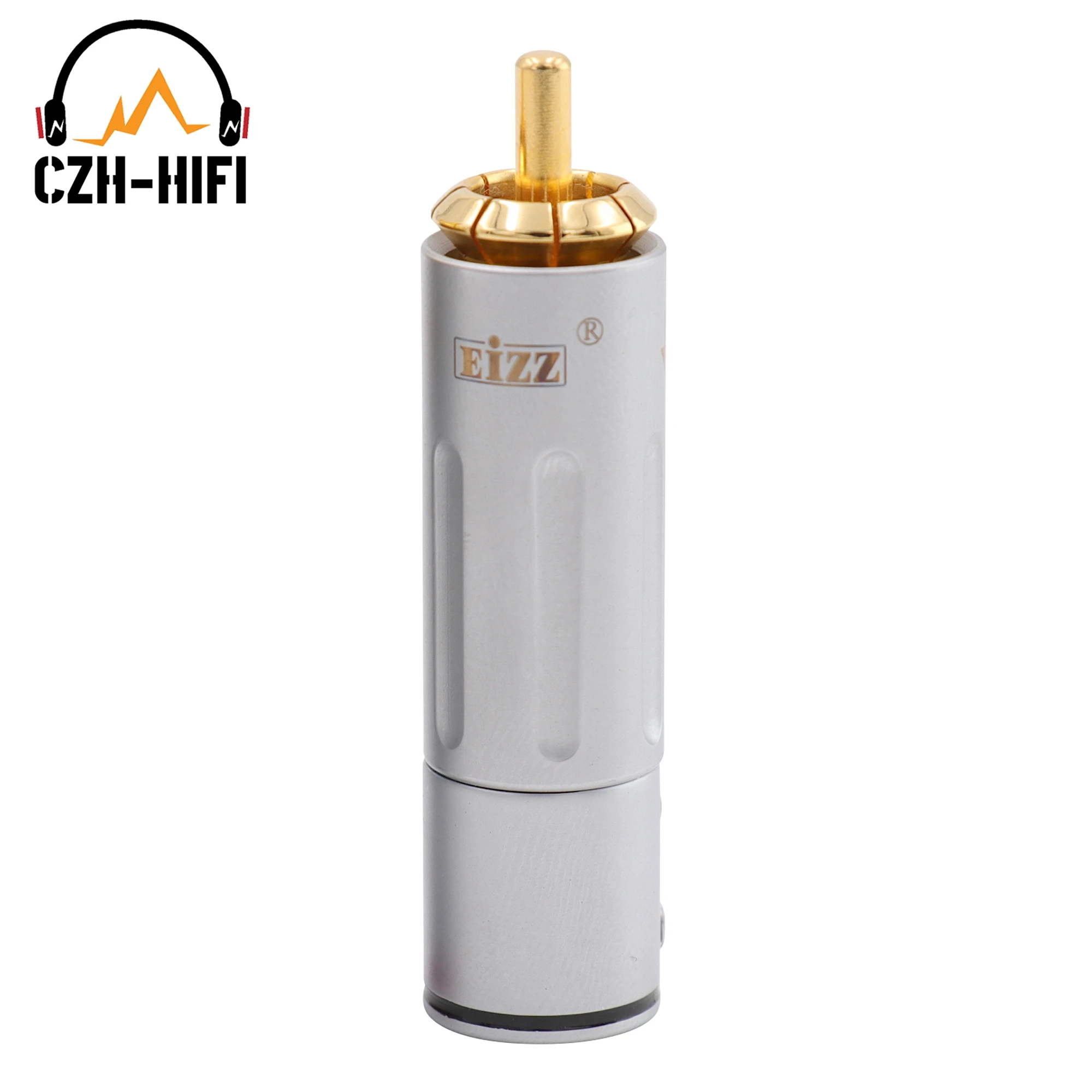 Eizz-high End Conector Rca Plug Latão Banhado a Ouro 24k Adaptador com Bloqueio Hifi Áudio Vídeo Amp tv av Dvd Cabo de Sinal - Image 3
