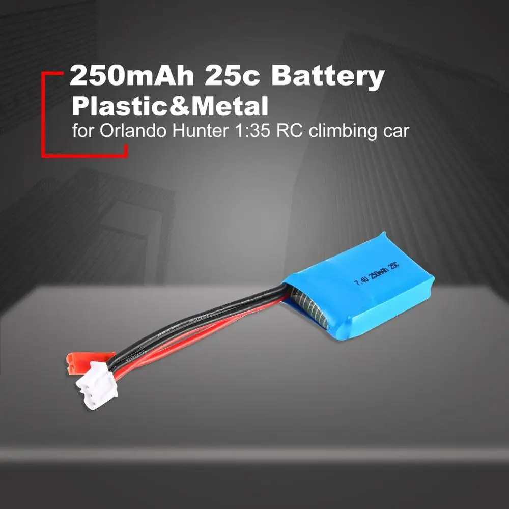 Новинка 7,4 V 250mAh 25c перезаряжаемая батарея Lipo батарея литиевая батарея RC для Orlando Hunter 1:35 RC альпинистского автомобиля