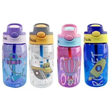 

Kids Drinking Bottles Children Water Bottle With Straw Kettle Portable Sports Bottle