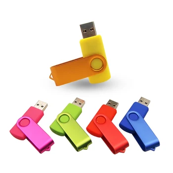 

Portable Ten Same Color Rotating Clip Usb Flash Drive Memory Stick Pendrive U Disk Usb 2.0 Pen Drive 4g 8g 64g 128mb Custom Logo