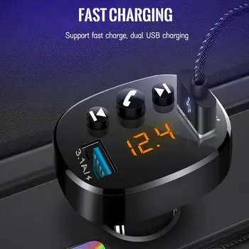 

3.1A car phone mobile phone charger hands-free wireless bluetooth car kit multifunctional MP3 bluetooth player high speed dual U