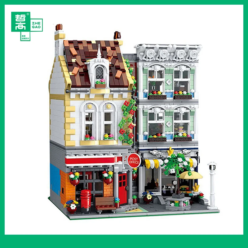 New Modular Building 10198 Brick Square Post Office Compatible MOC 22101 Blocks Bricks Educational Toy Birthday Gifts | Игрушки и хобби