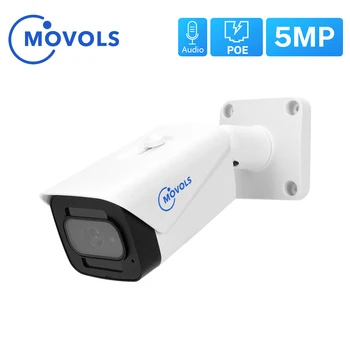 

MOVOLS 5MP POE IP Camera Audio SONY IMX335 Onvif Infrared Night Vision Security Camera Waterproof P2P Surveillance CCTV Camera