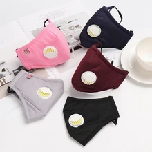 1 шт. многоразовая дышащая противопылевая маска хлопок PM2.5 фильтр дыхательный клапан противопылевые маски угольный фильтр Респиратор маска