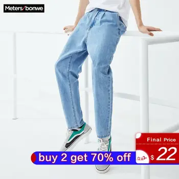 

Metersbonwe Thin jeans Men 2020 Spring Summer New Casual Youth Trend Jeans Men's Turnip pants trousers 757357