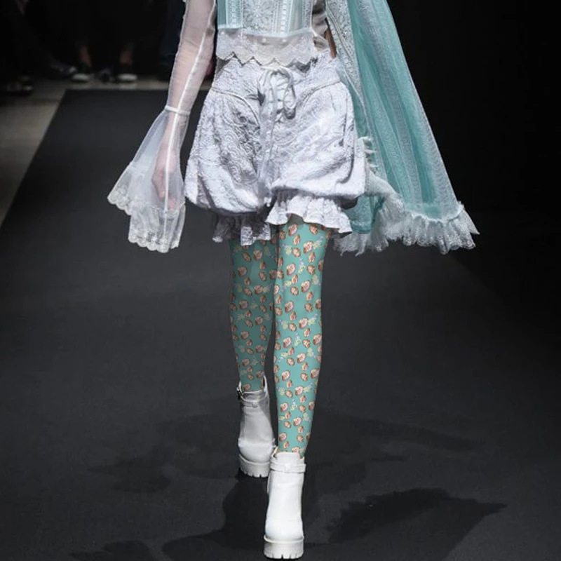 

Женские колготки с принтом, непрозрачные колготки с узором в виде морских ракушек