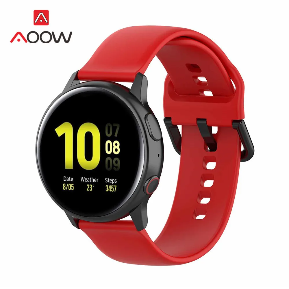 20 мм силиконовый ремешок для samsung Galaxy Watch Active2 40 мм 44 мм/Active/42 мм Huami Amazfit bip gear S2 браслет ремешок для часов