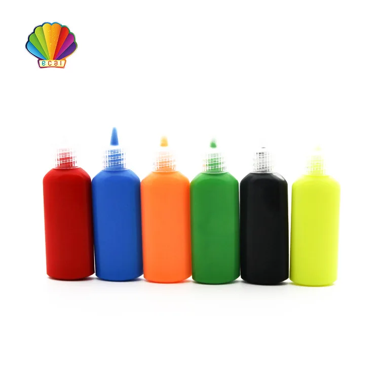 

Ecai 6 Color 22ml3d Pigment Hanging Boxed Children Painting Pigment 3D Art Acrylic Painting Pigment Graffiti