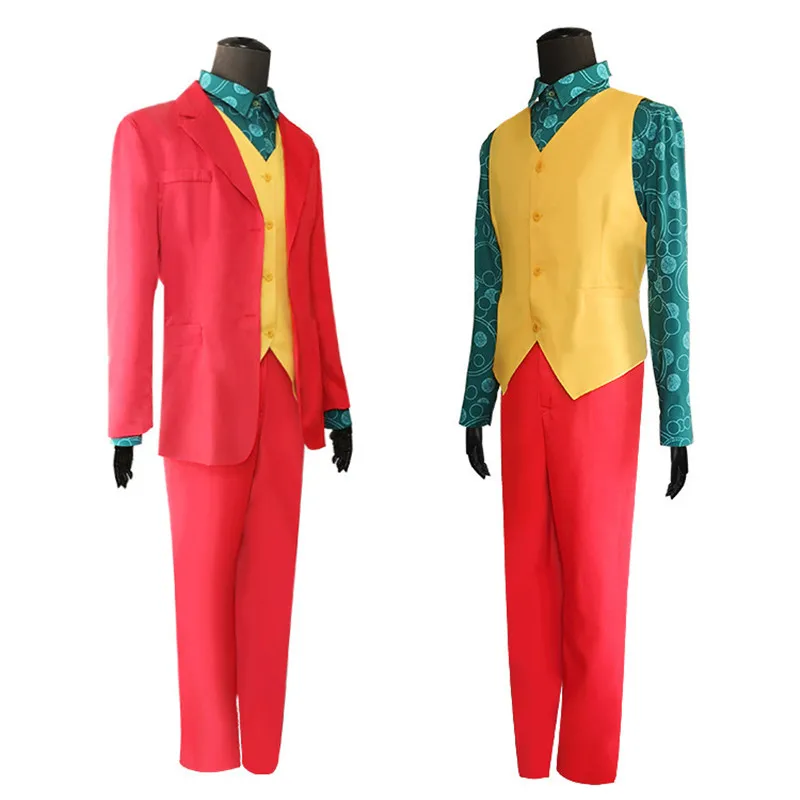 Костюм Джокера Хоакина Феникса, одежда клоуна Артура флека, красный костюм, костюм Джокера Бэтмена на Хэллоуин, форменная куртка для косплея