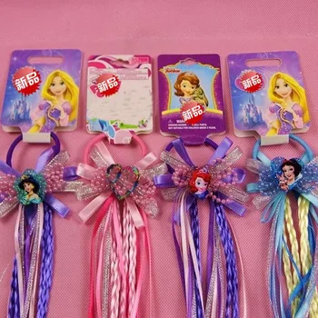 

1pc Lovely Kid Hair Accessories Headdress Wig Princess Head Rope Child Headdress Rubber Band Hair Clip Figure Toys Girl Gift