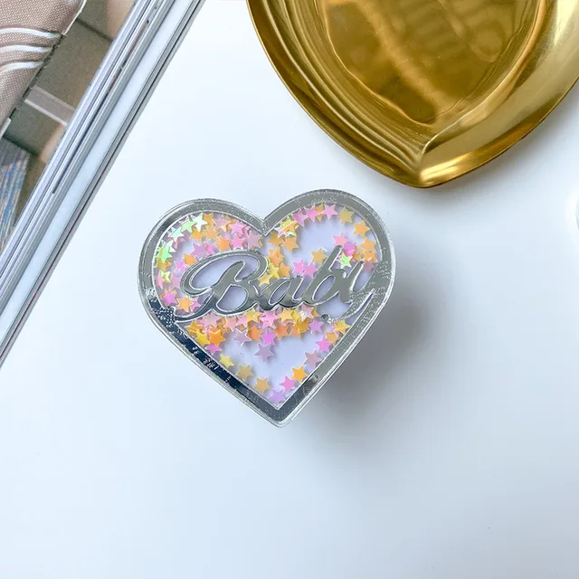 Luxury Love Quicksand Foldable Mobile Phone Holder Ring Holder Phone Suitable For IPhone Samsung Mobile Phone Accessories 1