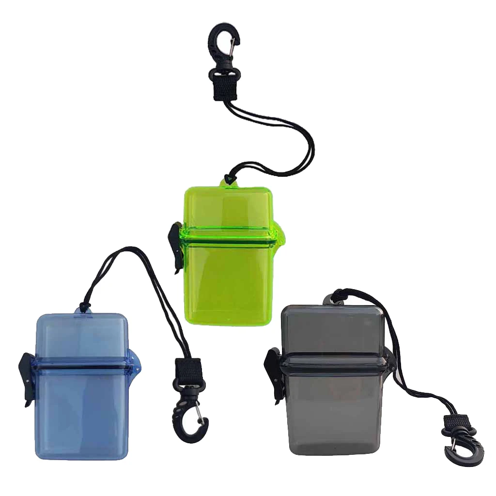 Shockproof Waterproof Container Dive Dry Box Credit Cards for Storing Cash 