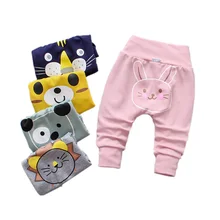 Весенне-осенние повседневные модные детские штаны; хлопковые брюки с рисунком; детские штаны