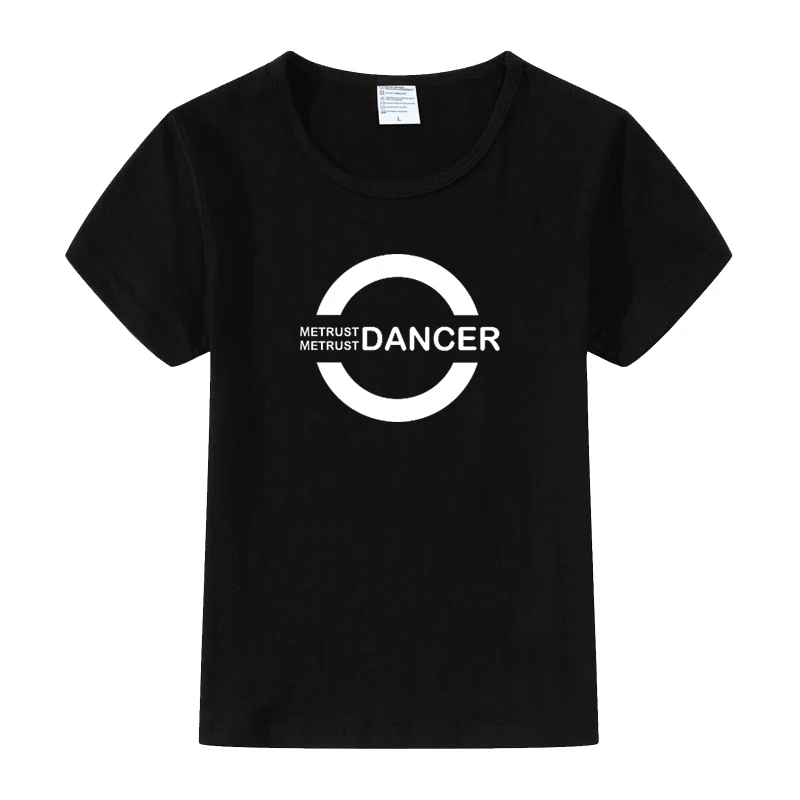 Normal Short Sleeve LYTLM/футболки в стиле хип-хоп, с надписью «ME TRUST DANCER», детская одежда для девочек, одежда в готическом стиле для мамы и сына, Осенние футболки с тяжелым металлическим ремешком - Цвет: Normal Short Sleeve