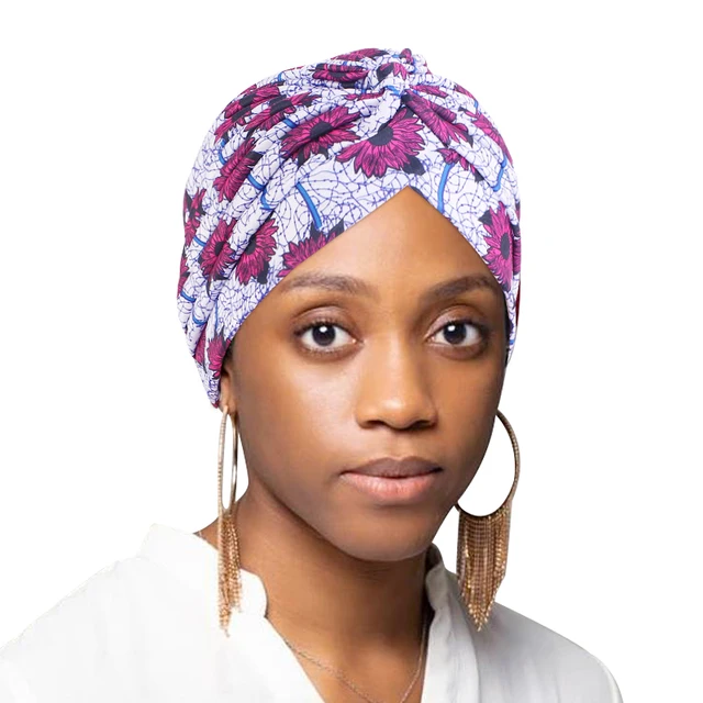 Lola Print Flower Turban Head Wrap - Image 3