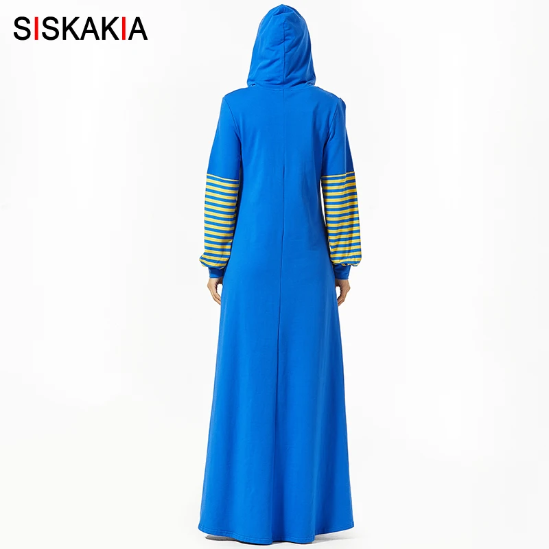 Siskakia Quality Hoodie Dresses Long 