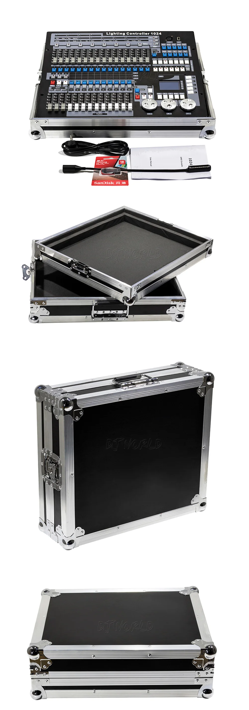 DJworld DMX консоль 1024 контроллер для освещение для сцены DMX 512 DJ контроллер оборудование международный стандарт движущийся головной свет
