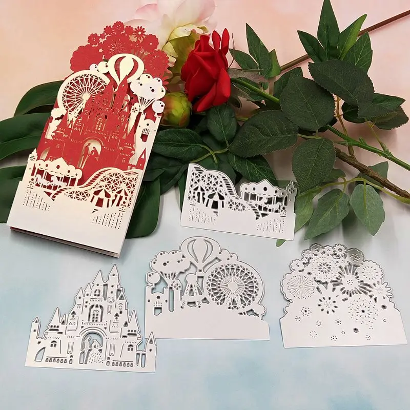 

1 PC Fireworks Metal Cutting Dies Wedding Card Decor Stencil DIY Scrapbooking Album Stamp Paper Card Embossing Craft Decor
