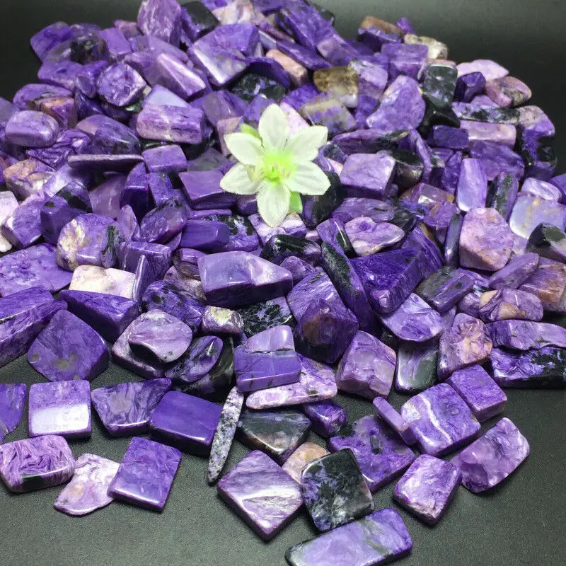 Камни с фиолетовым кристаллом Charoite щебень минерал|Камни| |