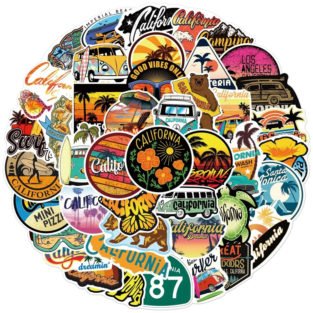 Cartoon Stickers Decorative Stickers Fashion Stickers 10/50PCS Outdoor Landscape Aesthetic Stickers