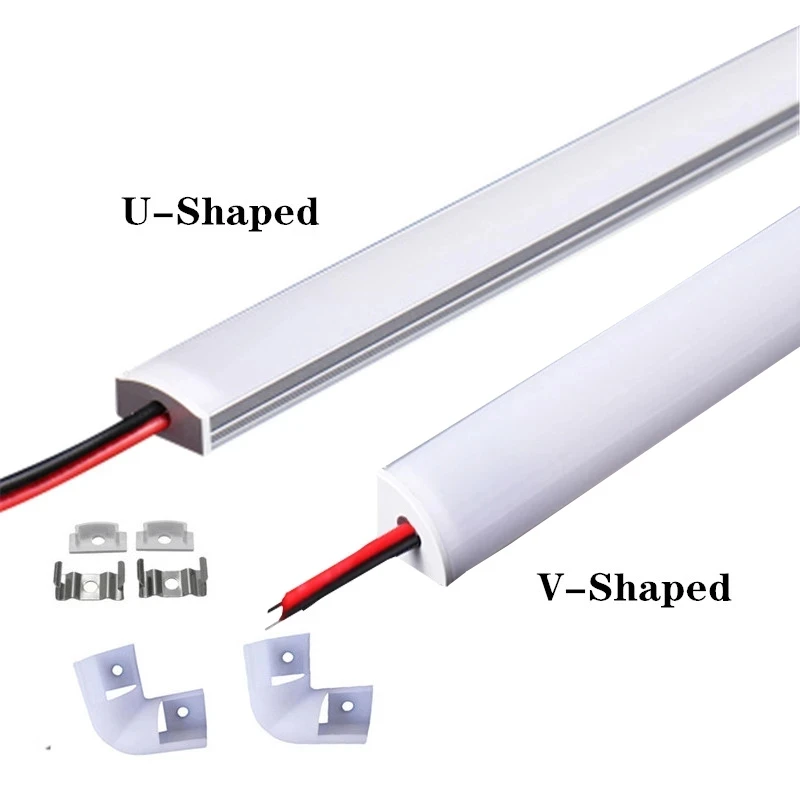 СВЕТОДИОДНЫЙ Алюминиевый жесткий светильник бар DC12V 50 см 20 дюймов U/V-shape форме