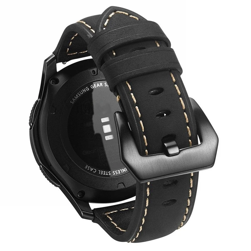 Кожаный ремешок для часов samsung Galaxy Watch 22 мм универсальный ремешок для быстрой замены