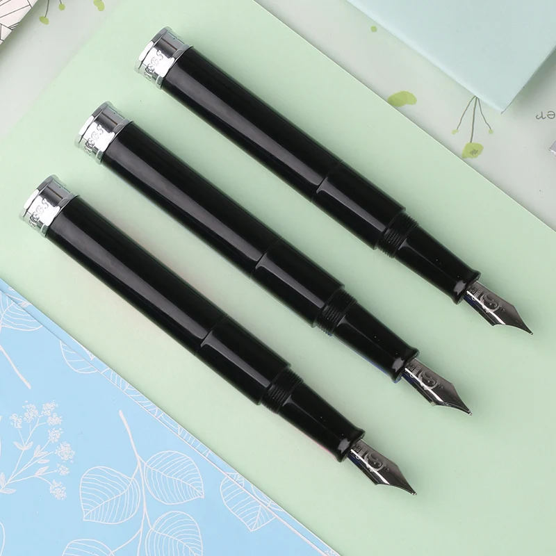 PENBBS 471 акриловая смола короткая черная перьевая ручка гладкая M/F 0,5 мм перьевая ручка ручки офисная практика принадлежности для письма подарки