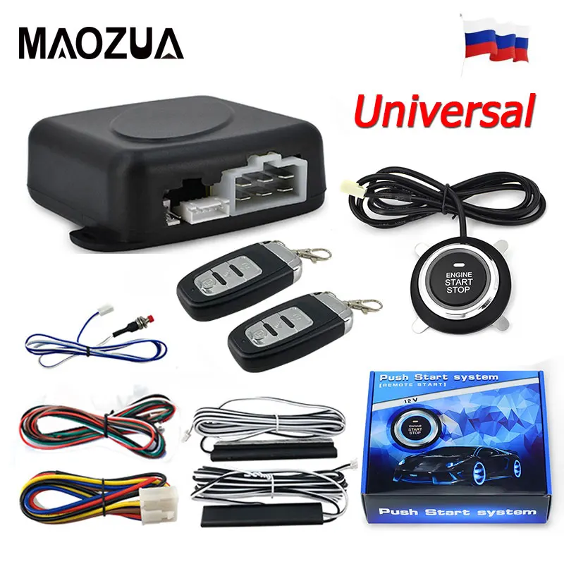 US $36.21 Universal 12v Car Engine Ignition Start Stop Button System Starline Auto