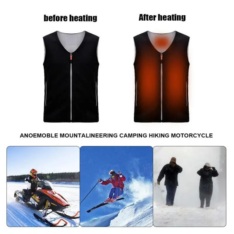 

Heating Vest Outdoor Women Men Usb Electric Heated Vest Thermal Camping Hiking Anti-Cold Vests Women Winter Coat Camping Hiking