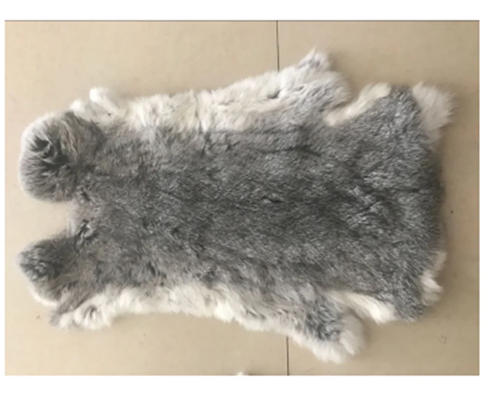 Реквизит для новорожденных, натуральное одеяло из меха кролика, корзина с наполнителем для детской фотосессии, аксессуары для фотосессии - Цвет: Серый